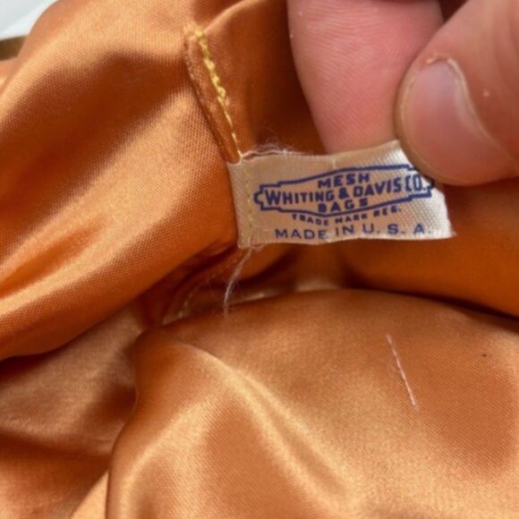 Whiting & Davis Vintage Ivory Mesh Evening Handbag Designer - Picture 8 of 10